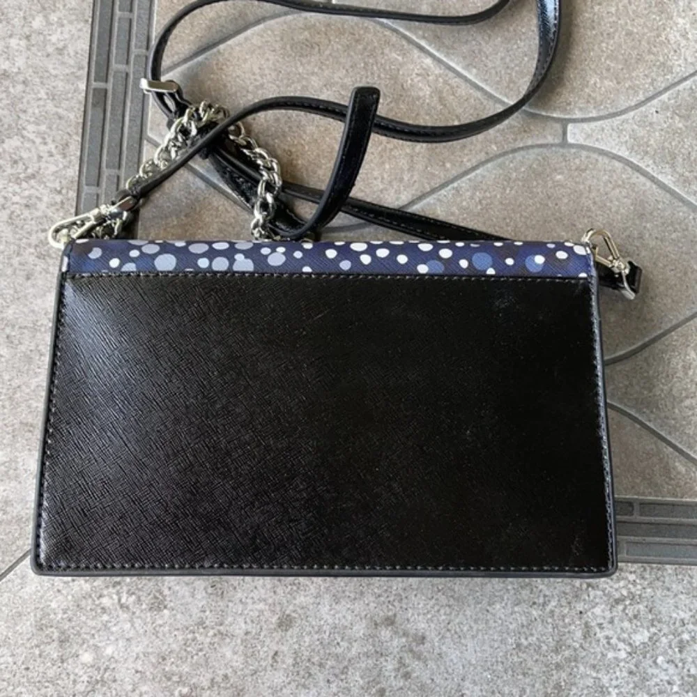 Kate Spade Cameron Convertible Crossbody Black with Multi-Colored Dots